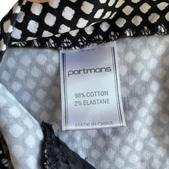 PORTMANS Sz10 Black and white diamond design capri 7/8ths pants - Picture 10 of 10